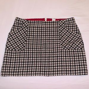 J.Crew houndstooth wool mini skirt